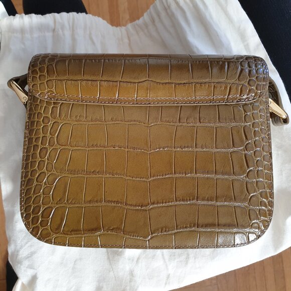 APC Small Grace Bag croc embossed leather in olive green - Picture 12 of 16